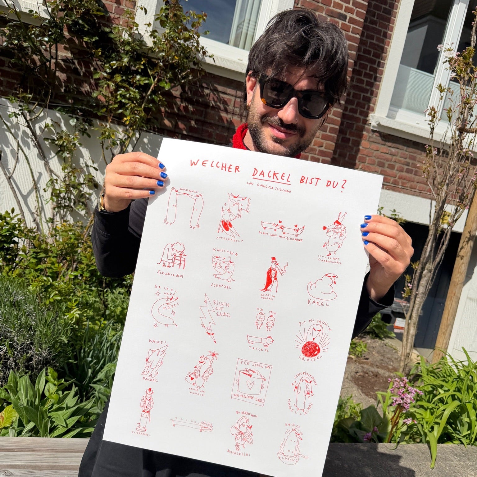 Dackel Postkarten von myobscurevisions und Gianluca Scigliano