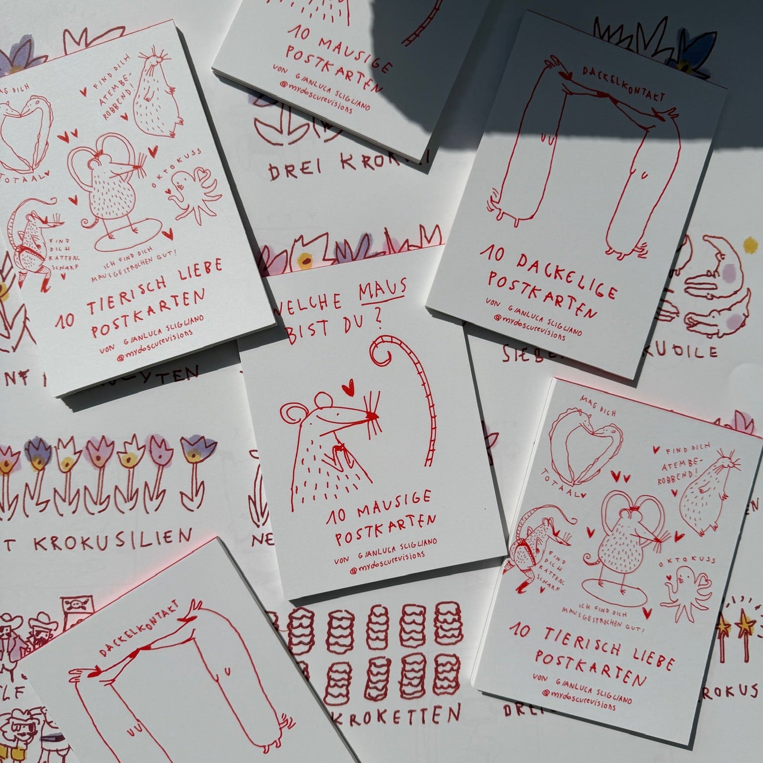 Postkarten-Sets von myobscurevisions und Gianluca Scigliano