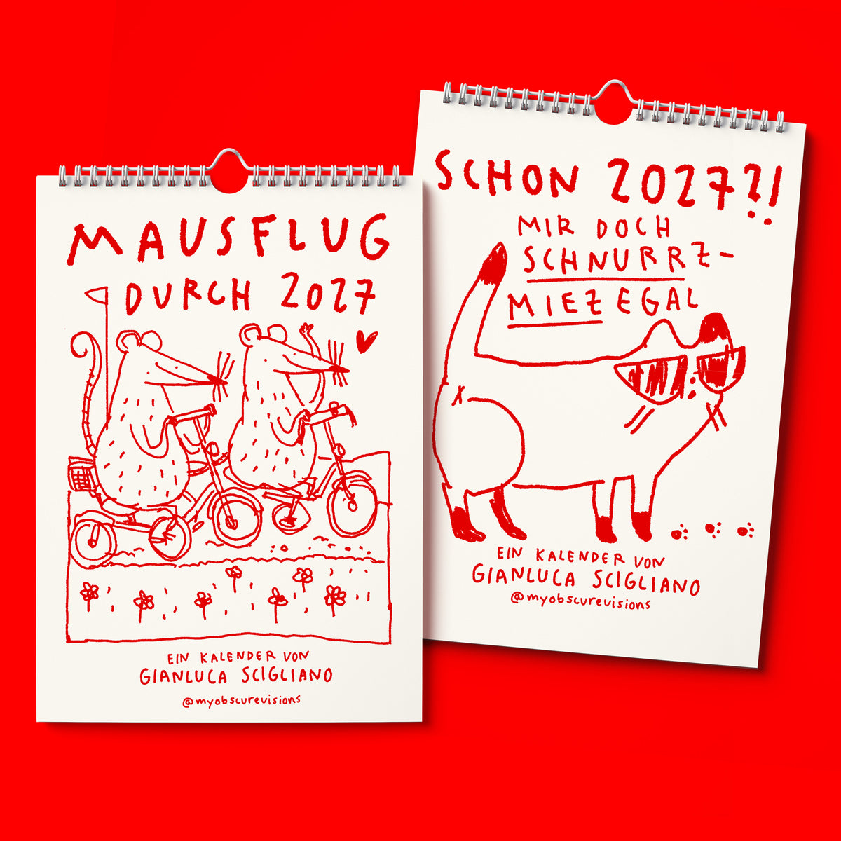 Katz & Maus Kalender-Set von Gianluca Scigliano