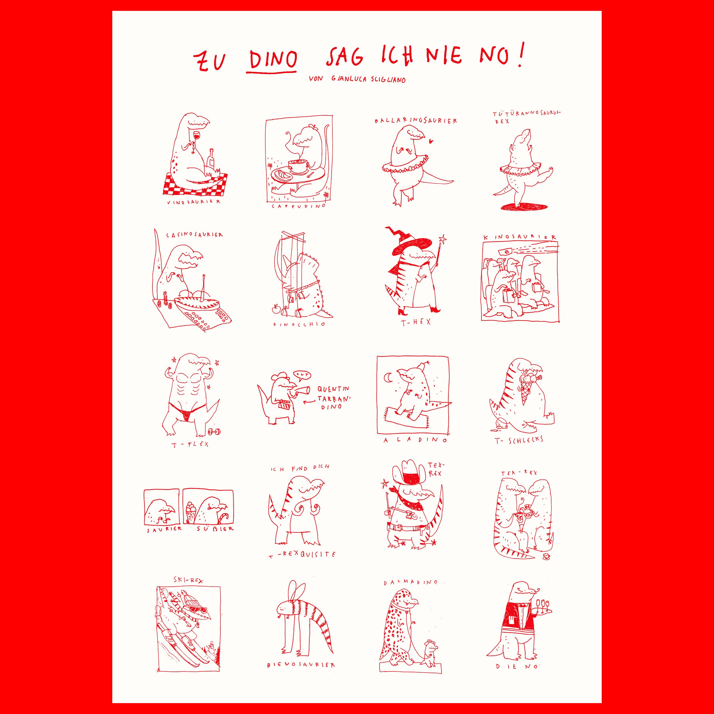 Dino Plakat von myobscurevisions und Gianluca Scigliano
