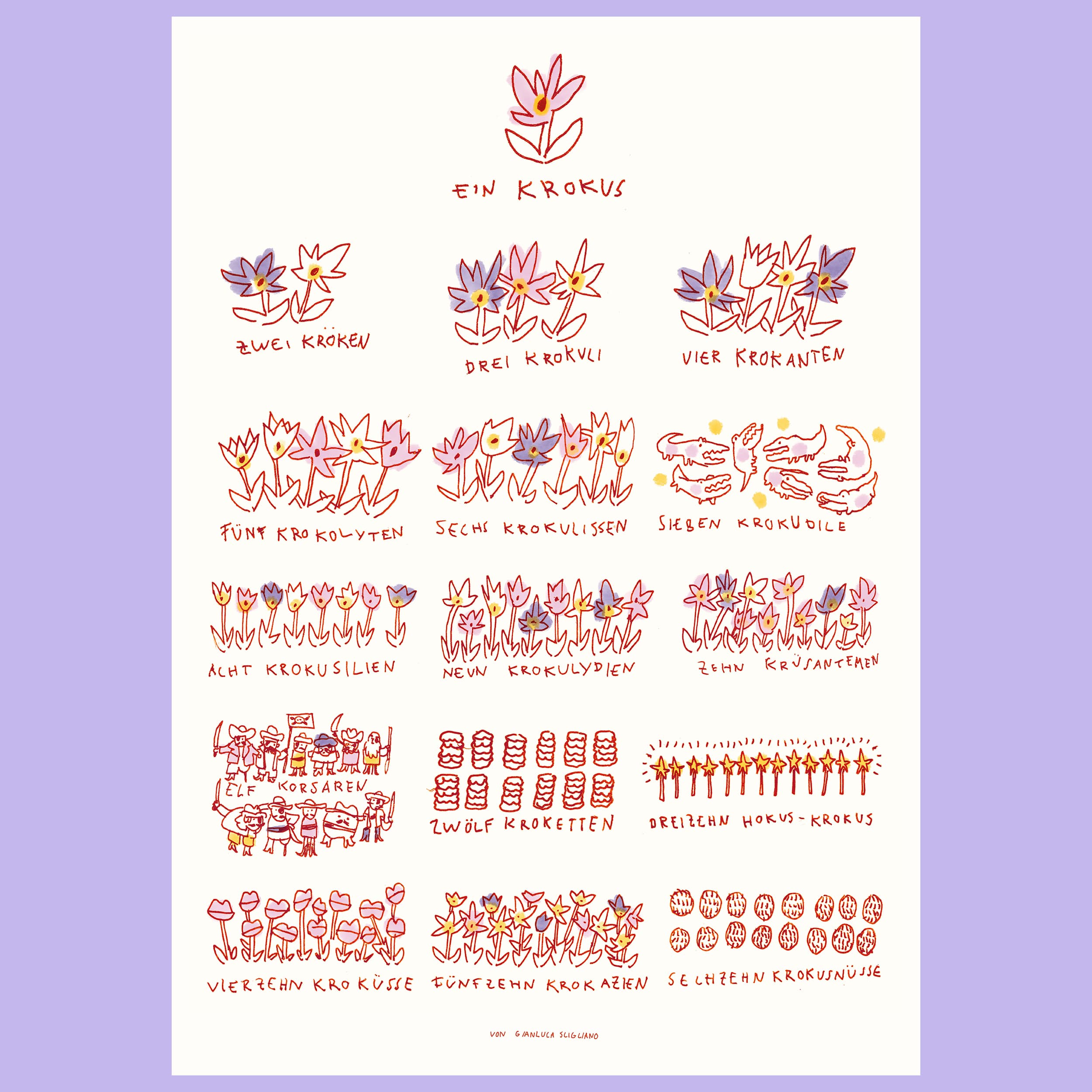 Krokus Plakat von myobscurevisions und Gianluca Scigliano