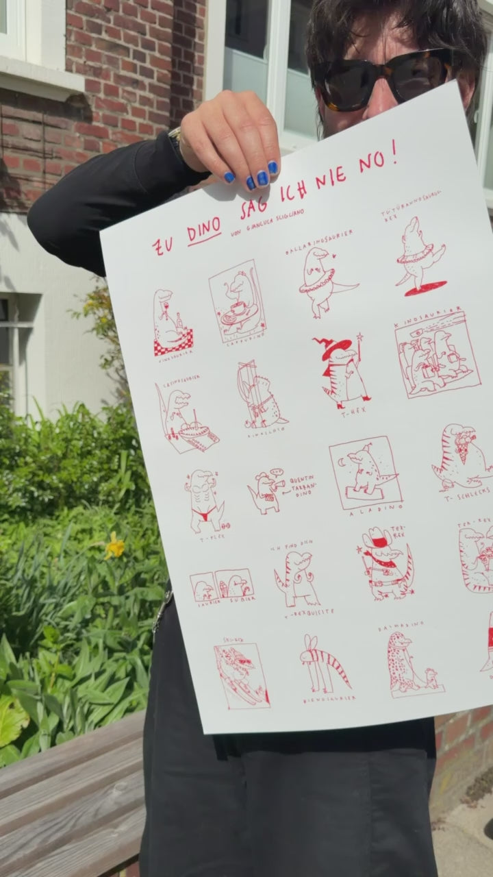 "Zu Dino sag ich nie no!" Dino Plakat von myobscurevisions und Gianluca Scigliano
