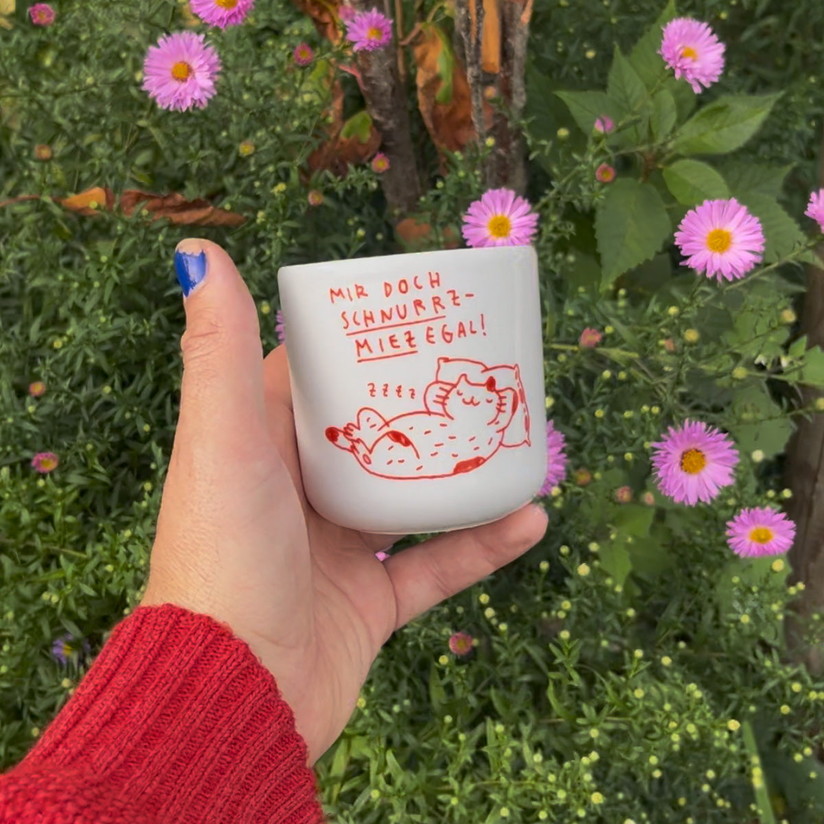 Schnurrzmiezegal Tasse von Gianluca Scigliano